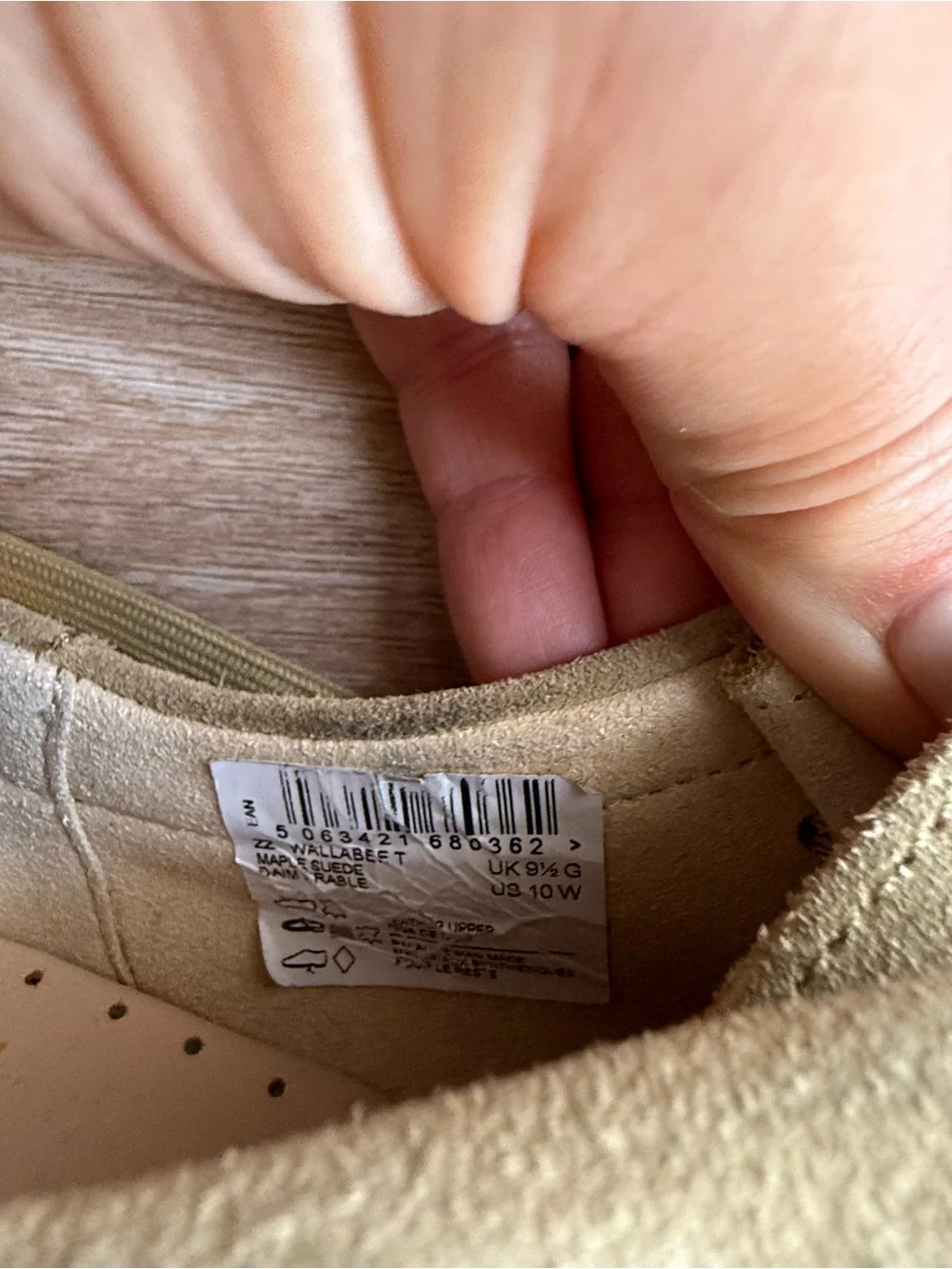 Clarks Kids Moccasin Style Suede Shoes in Tan